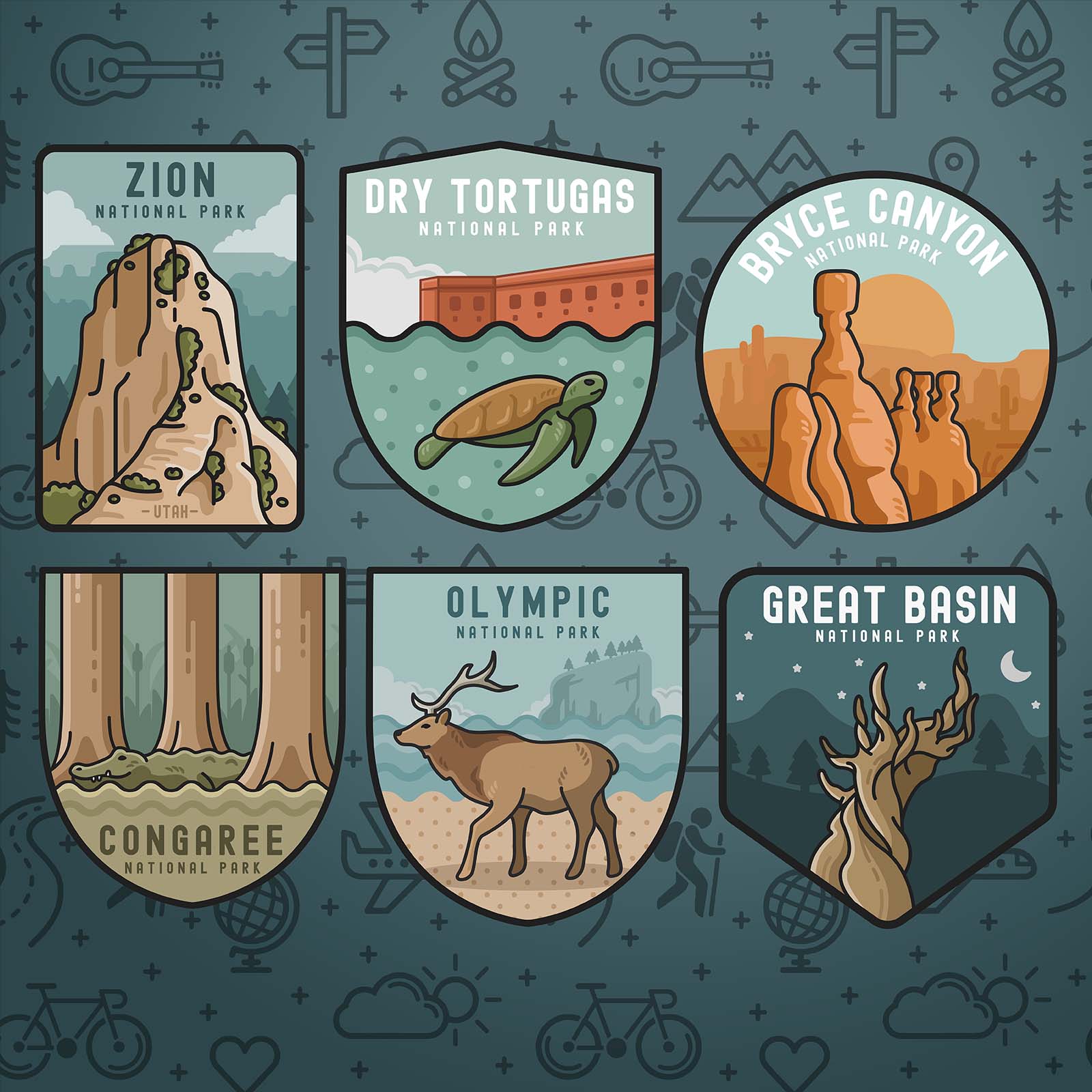 National Park Sticker Pack