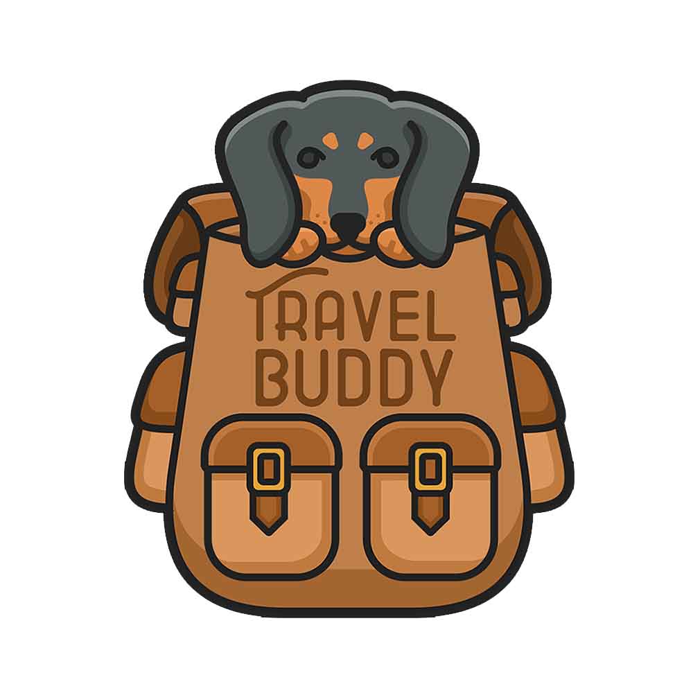 Dachshund Travel Buddy Sticker