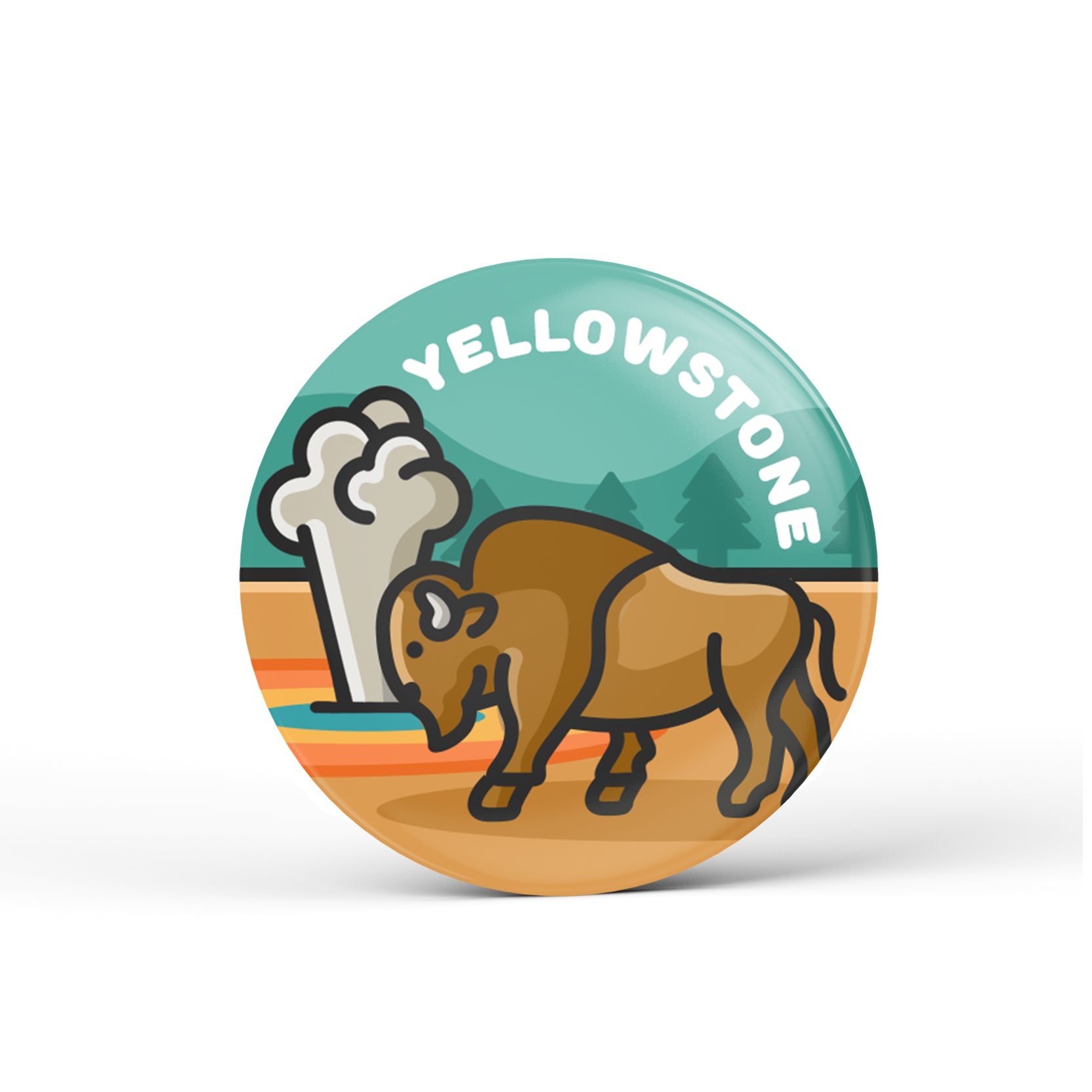 Yellowstone National Park Button